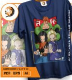 Plantilla diseño de camisetas vectoriales de anime Bola Dragon Maquinas 1 - Imagen 2