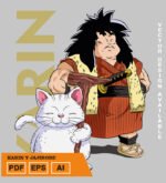 Plantilla diseño de camisetas vectoriales de anime Bola Dragon yayi