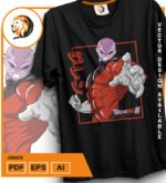 Plantilla diseño de camisetas vectoriales de anime Bola Dragon ji - Imagen 2