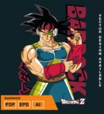 Plantilla diseño de camisetas vectoriales de anime Bola Dragon Bar