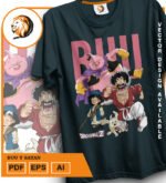 Plantilla diseño de camisetas vectoriales de anime Bola Dragon Satan - Imagen 2