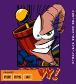 Plantilla diseño de camisetas vectoriales Crowy