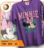 Plantilla diseño de camisetas vectoriales minie - Imagen 2