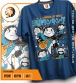 Plantilla diseño de camisetas vectoriales de anime Ranking 2 - Imagen 2