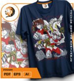 Plantilla de diseño de camisetas  Vector  pegaso - Imagen 2