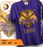 Plantilla diseño de camisetas vectoriales de anime yu gi exodia - Imagen 2