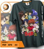 Plantilla diseño de camisetas vectoriales de anime Ranma 5 - Imagen 2