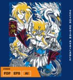 Plantilla diseño de camisetas vectoriales Cisne