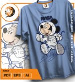 Plantilla diseño de camisetas vectoriales nasa - Imagen 2