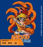 Plantilla diseño de camisetas vectoriales de anime Naruto 7