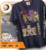 Plantilla diseño de camisetas vectoriales de anime Demon Giumei - Imagen 2