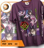 Plantilla diseño de camisetas vectoriales de anime Eva Mari - Imagen 2