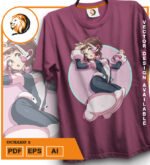 Plantilla diseño de camisetas vectoriales de anime My Heroe ochako 2 - Imagen 2