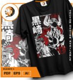 Plantilla diseño de camisetas vectoriales de anime Bleach Ichigo - Imagen 2