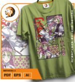 Plantilla diseño de camisetas vectoriales de anime Demon Mitsuri 3 - Imagen 2
