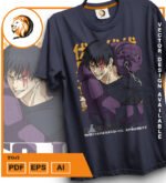 Plantilla diseño de camisetas vectoriales de anime Jujutsu Toji - Imagen 2