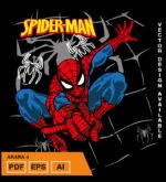 Plantilla diseño de camisetas vectoriales de araña 3