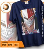 Plantilla diseño de camisetas vectoriales de anime Bleach Ichigo 3 - Imagen 2