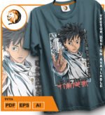 Plantilla diseño de camisetas vectoriales de anime Jujutsu Yuta - Imagen 2