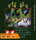 Plantilla de diseño de camiseta vectorial Cel evolution