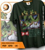 Plantilla de diseño de camiseta vectorial Cel evolution - Imagen 2