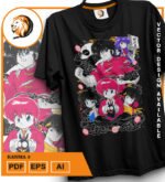 Plantilla diseño de camisetas vectoriales de anime Ranma 3 - Imagen 2