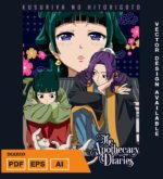 Plantilla diseño de camisetas vectoriales de anime diario