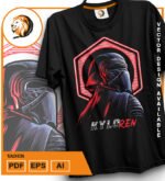Plantilla diseño de camisetas vectoriales vader - Imagen 2