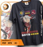 Plantilla diseño de camisetas vectoriales de anime Sakamoto 6 - Imagen 2