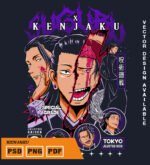 Plantilla de diseño de camiseta  Kenjaku