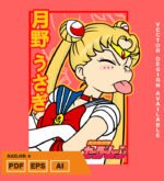 Plantilla diseño de camisetas vectoriales de anime marineras 4