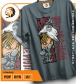 Plantilla diseño de camisetas vectoriales de anime Full edwar - Imagen 2