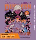 Plantilla diseño de camisetas vectoriales de anime Delicius