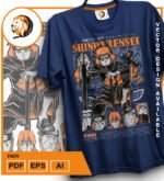 Plantilla diseño de camisetas vectoriales de anime Naruto Pain - Imagen 2