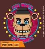 Plantilla diseño de camisetas vectoriales freddys