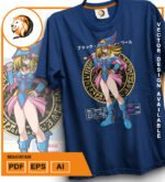 Plantilla diseño de camisetas vectoriales de anime yu gi magican - Imagen 2