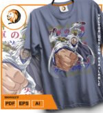 Plantilla diseño de camisetas vectoriales de anime Una Pieza Monkey - Imagen 2