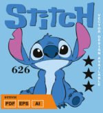 Plantilla diseño de camisetas vectoriales stich1