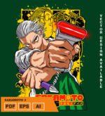 Plantilla diseño de camisetas vectoriales de anime Sakamoto 5