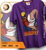 Plantilla diseño de camisetas vectoriales Crowy - Imagen 2