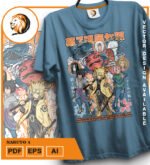 Plantilla diseño de camisetas vectoriales de anime Naruto 5 - Imagen 2