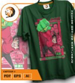 Plantilla diseño de camisetas vectoriales de anime supercampeones 3 - Imagen 2
