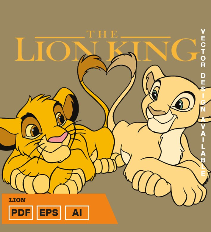 Rey2 Plantilla diseño de camisetas vectoriales rey leon 2 - Imagen 1