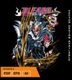 Plantilla diseño de camisetas vectoriales de anime Bleach 5