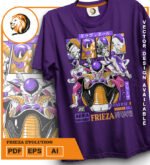 Plantilla de diseño de camiseta vectorial friezaevolution - Imagen 2