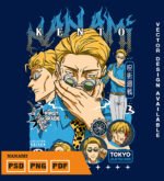 Plantilla de diseño de camiseta  Nanami