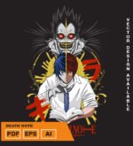 Plantilla diseño de camisetas vectoriales de anime Death 2