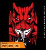 Plantilla diseño de camisetas vectoriales de anime Bleach Zaraki