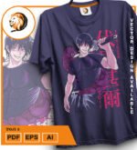 Plantilla diseño de camisetas vectoriales de anime Jujutsu Toji 3 - Imagen 2