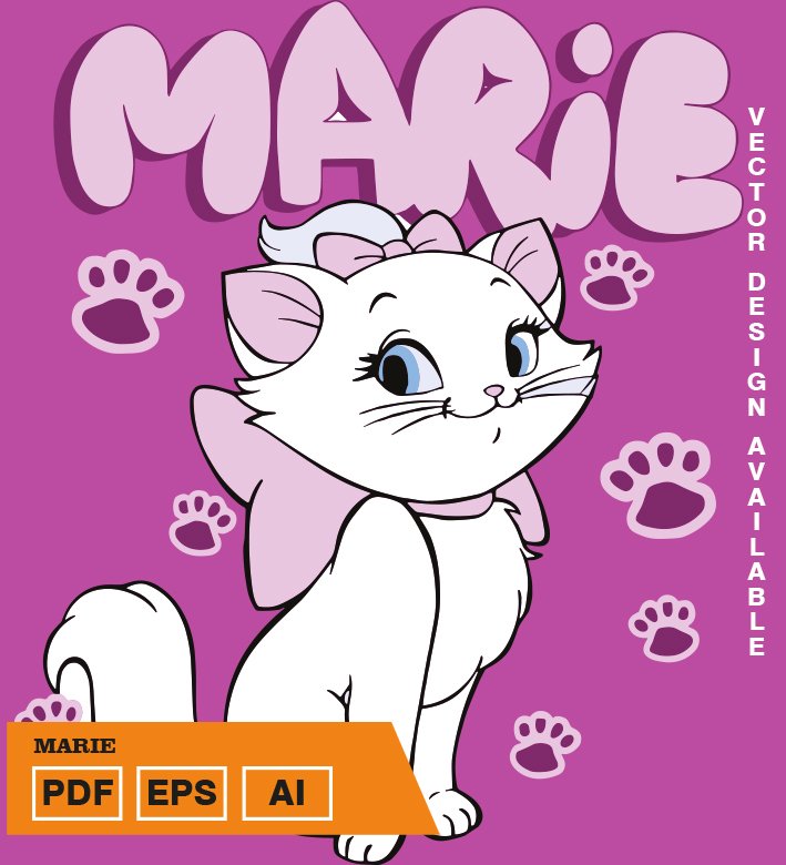 TUTURTUR Plantilla diseño de camisetas vectoriales marie - Imagen 1